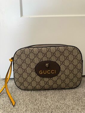 Supreme Cosmetic Pouch with Yellow Trim